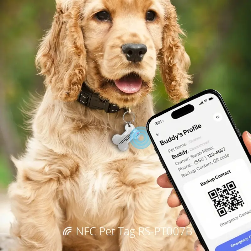 NFC Waterproof Dog Tag Personalized Collar Tags