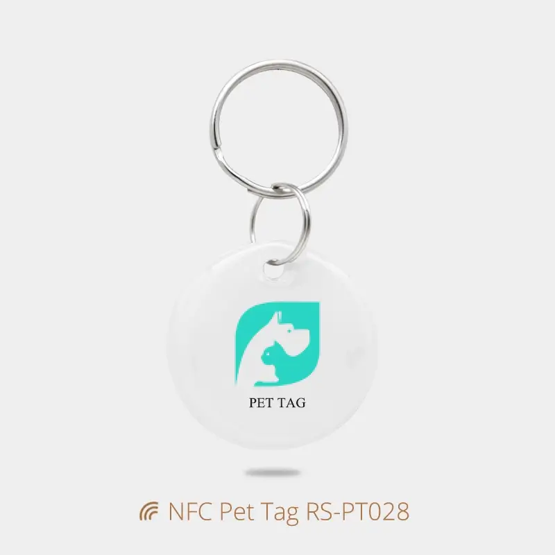 Dia 30MM NFC Modern Dog Tags Epoxy Anti-lost Tag
