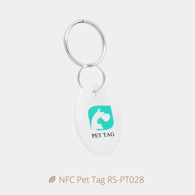 Dia 30MM NFC Modern Dog Tags Epoxy Anti-lost Tag