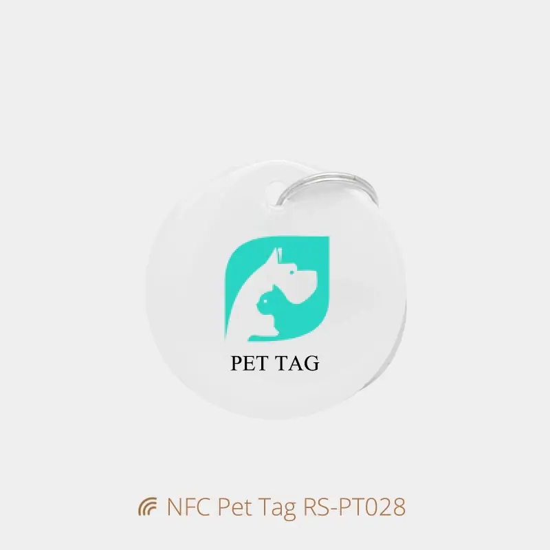 Dia 30MM NFC Modern Dog Tags Epoxy Anti-lost Tag