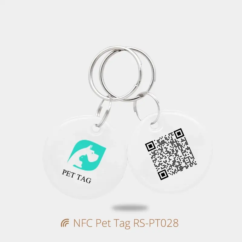 Dia 30MM NFC Modern Dog Tags Epoxy Anti-lost Tag