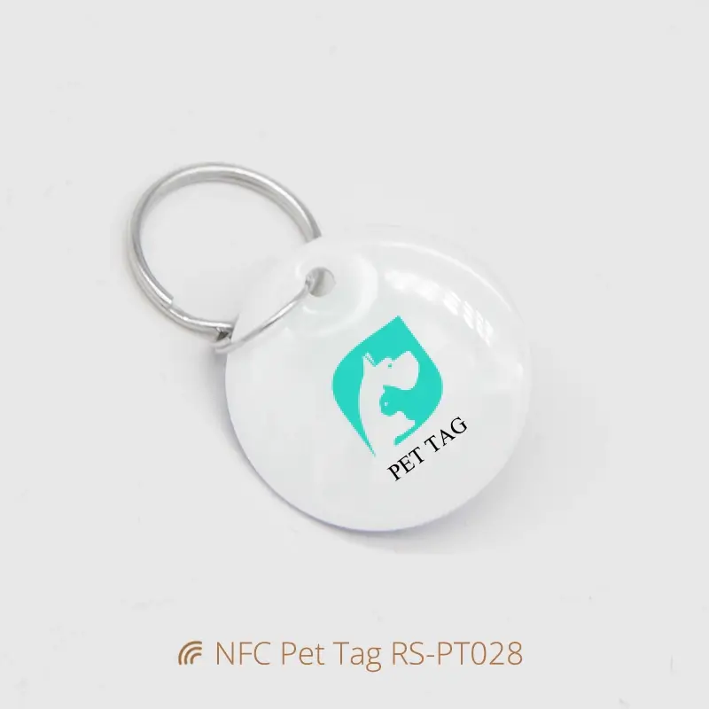 Dia 30MM NFC Modern Dog Tags Epoxy Anti-lost Tag