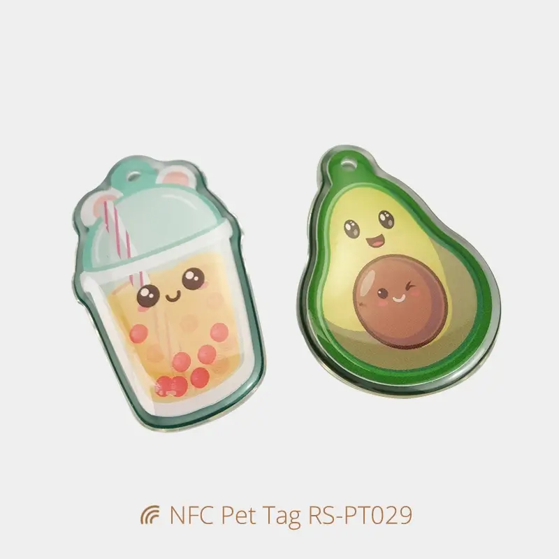 NFC Irregular Shape Epoxy Personalized Pet Tags