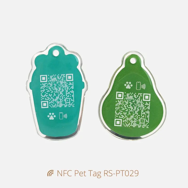 NFC Irregular Shape Epoxy Personalized Pet Tags