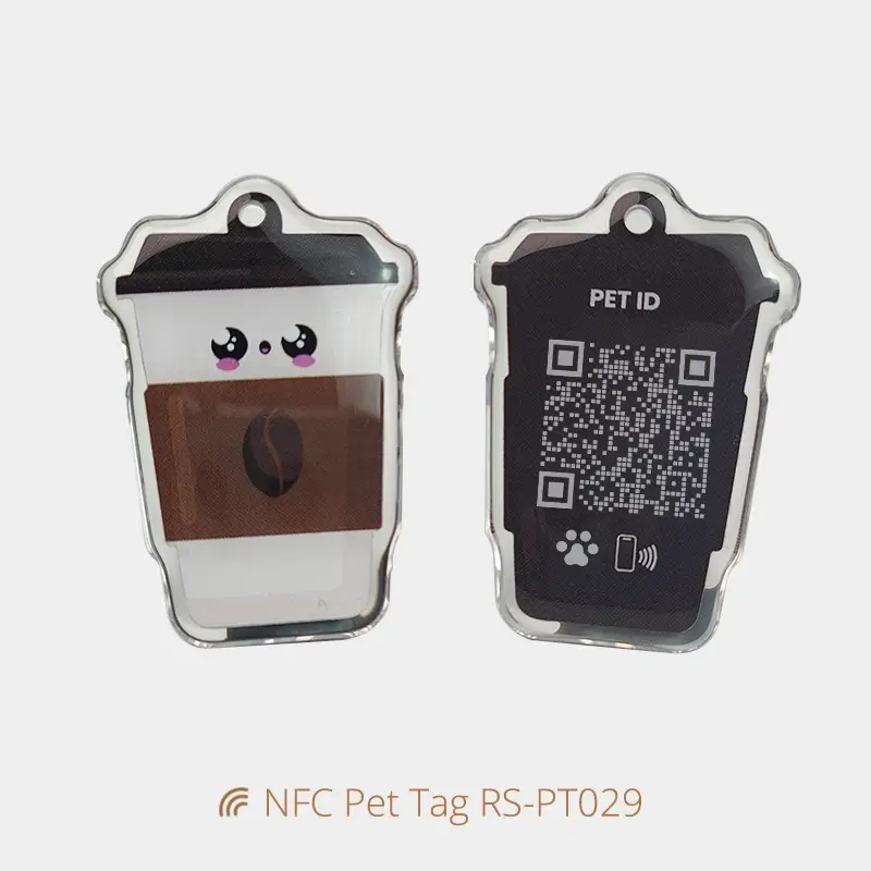 NFC Irregular Shape Epoxy Personalized Pet Tags