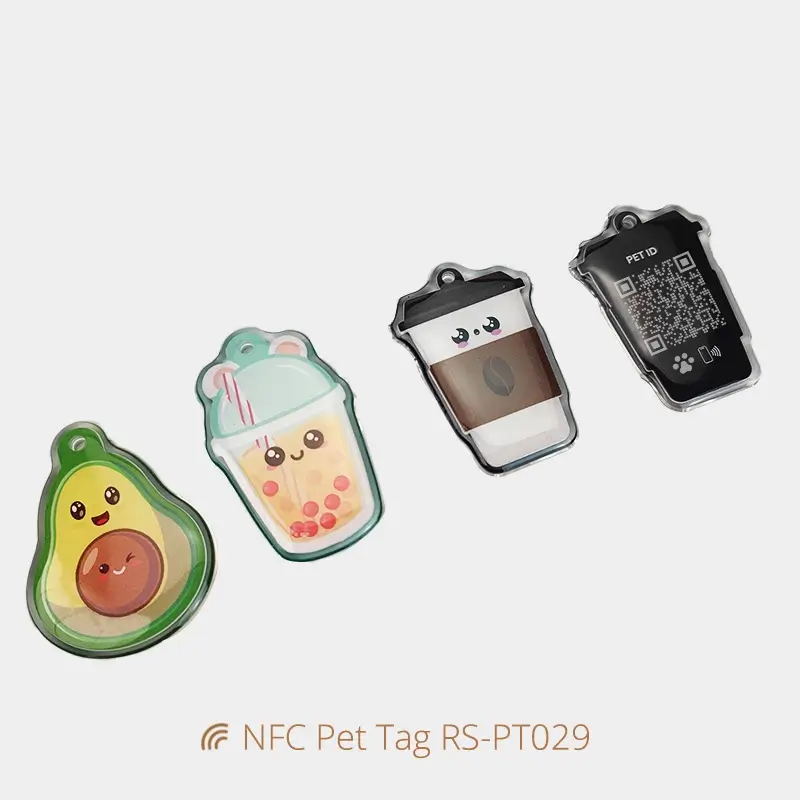 NFC Irregular Shape Epoxy Personalized Pet Tags