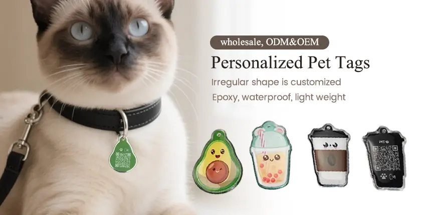 wholesale epoxy personalized pet tags irregular shape