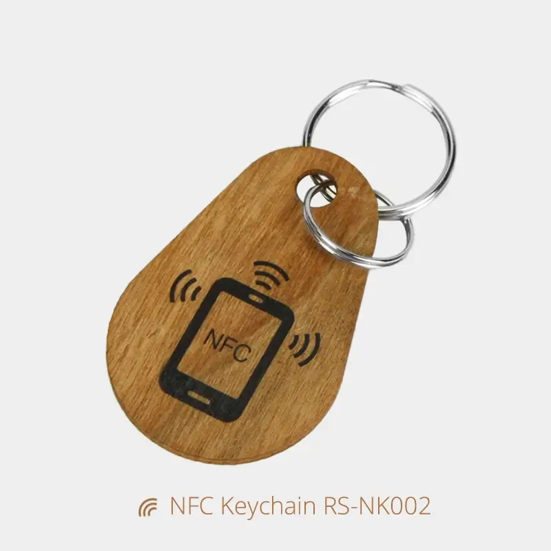 NFC Tag Keychain Logo Printed to Save Contacts