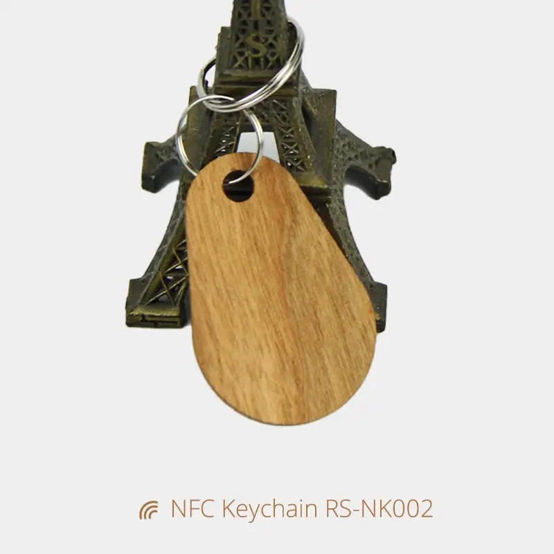 NFC Tag Keychain Logo Printed to Save Contacts