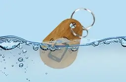 the nfc chip in wooden nfc tag keychain rs-nk002 can still be used after soaking in water the nfc chip in wooden nfc tag keychain rs-nk002 can still be used after soaking in water