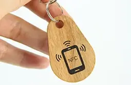 the wooden nfc tag keychain has clear pattern and smooth edges the wooden nfc tag keychain has clear pattern and smooth edges