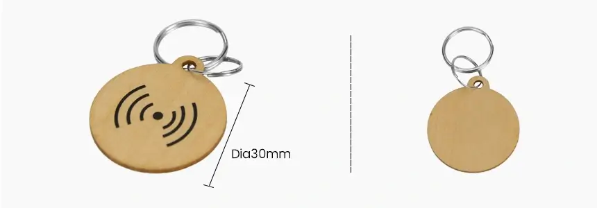 size of nfc keychain tag rs-nk003 size of nfc keychain tag rs-nk003