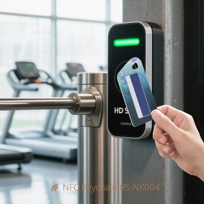 Custom NFC Keychain Tap for Hotel Access Control