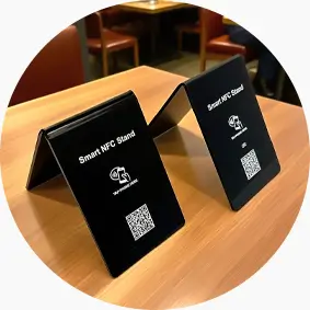 Acrylic Double-Sided Menu Stand NFC Holder Acrylic Double-Sided Menu Stand NFC Holder