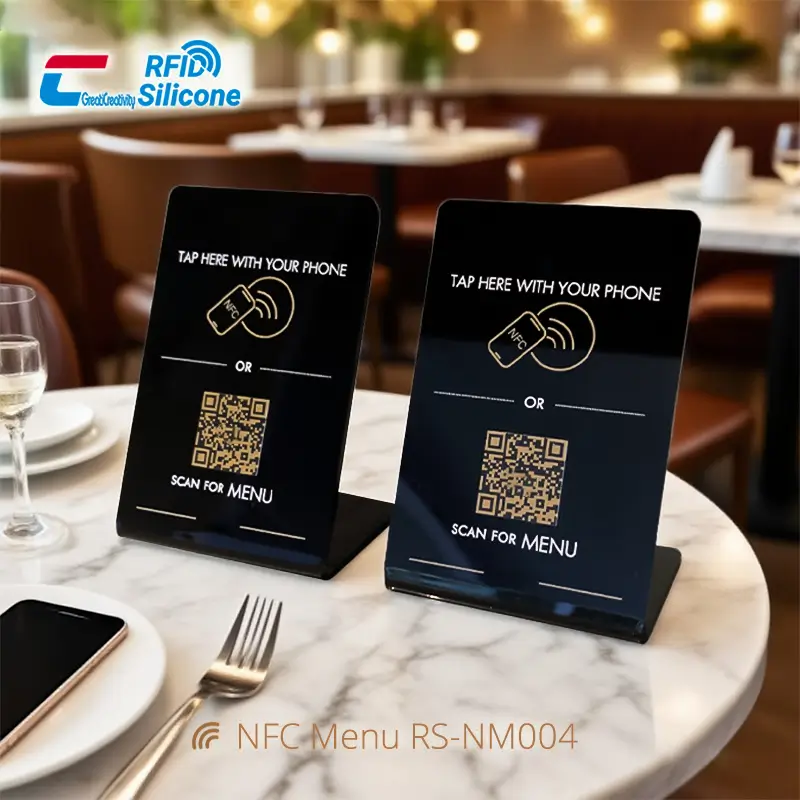 Smart Acrylic Display NFC Menu Stand for Digital Menus