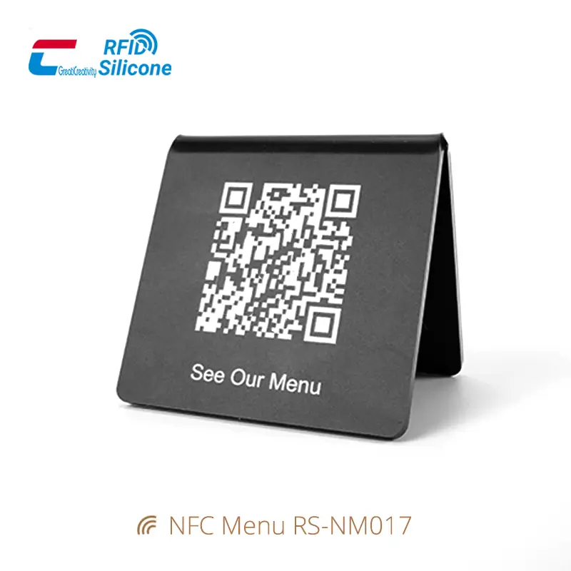 Matte Acrylic NFC Menu Holder for Restaurants & Cafes