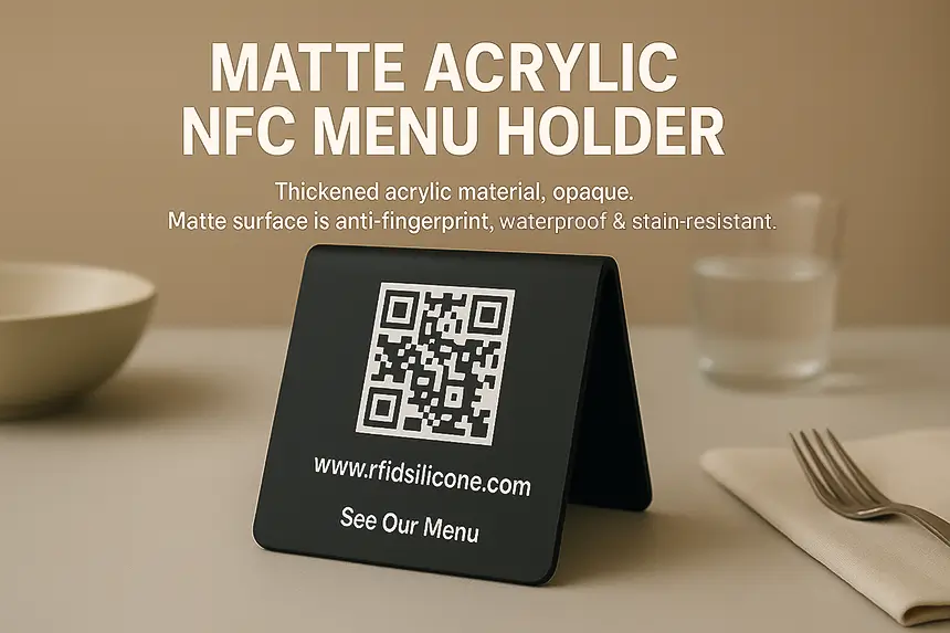 Wholesale Matte Acrylic NFC Menu Stand Wholesale Matte Acrylic NFC Menu Stand