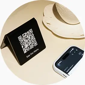 Double-Sided Matte Acrylic NFC Menu Holder Double-Sided Matte Acrylic NFC Menu Holder