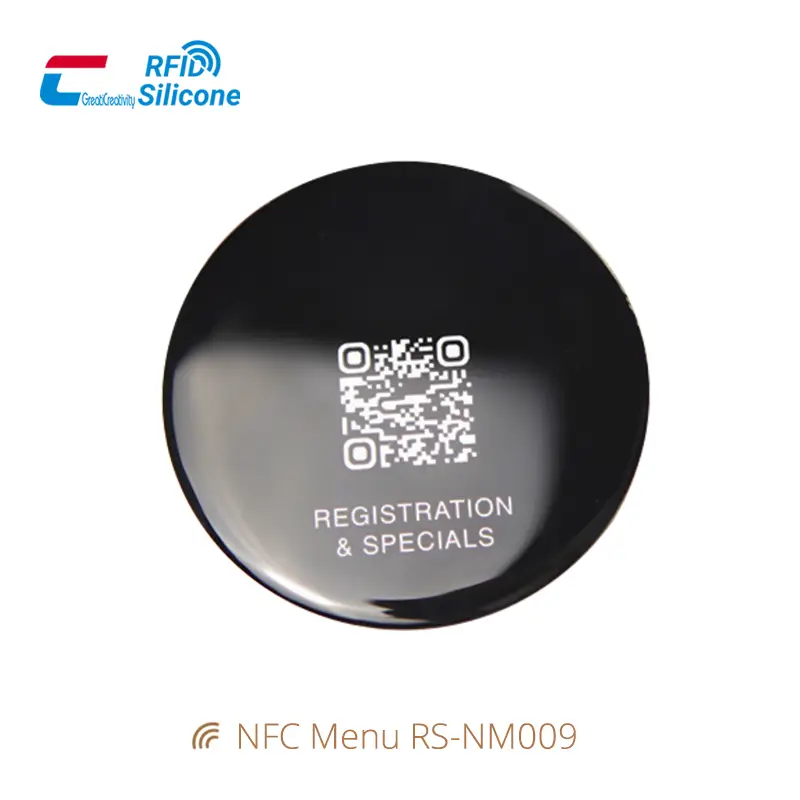 Waterproof Square Label NFC Menu QR Code Tag