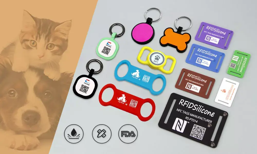 NFC PET TAGS<br> ANTI-LOST<br> DOGS & CATS