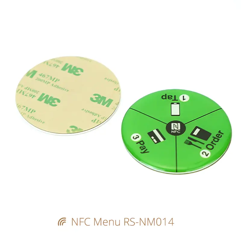 Smart Epoxy NFC Menu Card for Digital Menus & Google Reviews