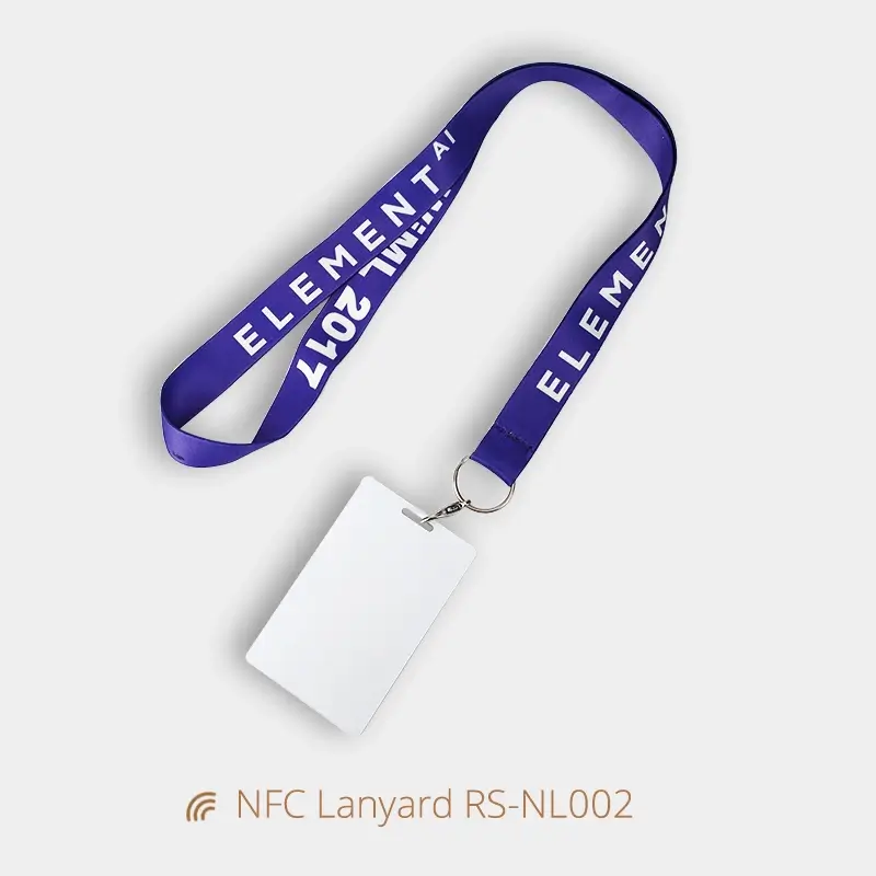 Smart NFC ID Card Badges Heat Transfer Fabric Lanyards
