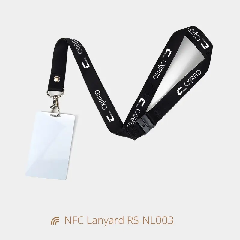 MIFARE 1k Cards NFC Lanyard Badges with Safety Buckle