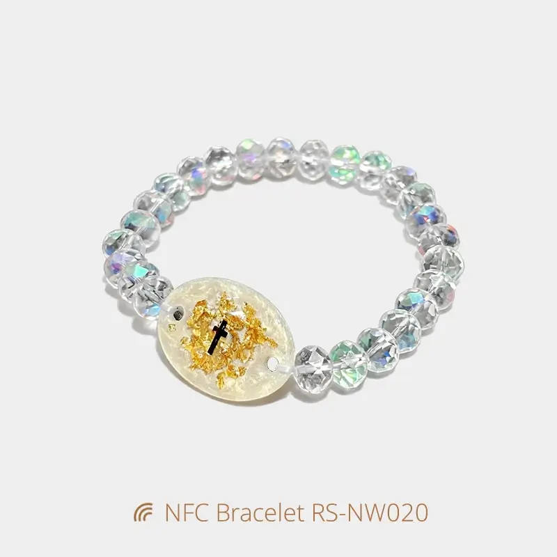 Digital NFC Daily Bible Artificial Crystal Bracelets
