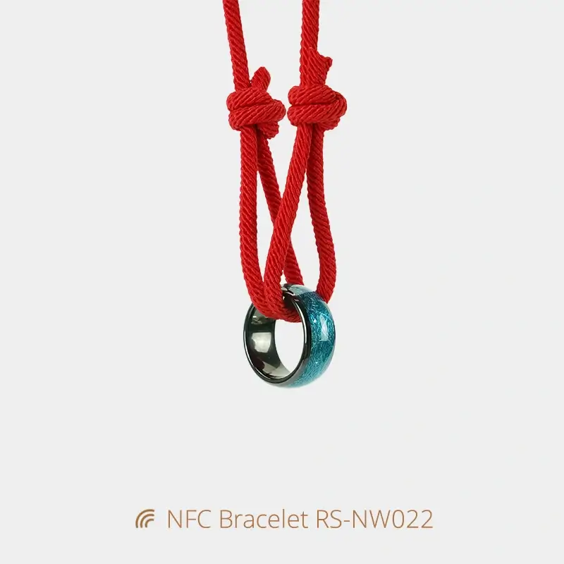 Adjustable NTAG213 Wristband NFC Ring Braided Bracelets