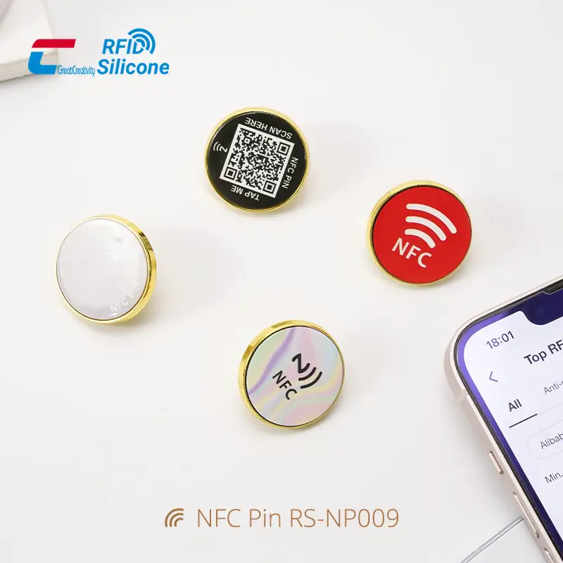 Customized Luxury NFC Lapel Pin Digital NFC Metal Badges
