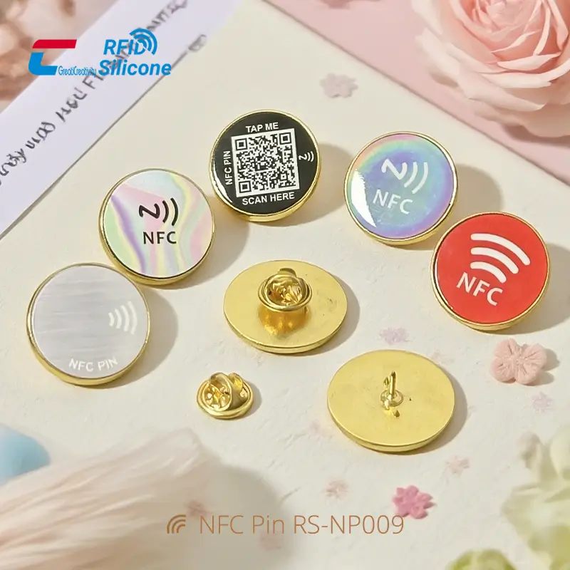Customized Luxury NFC Lapel Pin Digital NFC Metal Badges