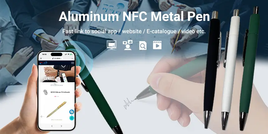 CXJ Aluminum NFC Metal Pen Push Ballpoint Pen