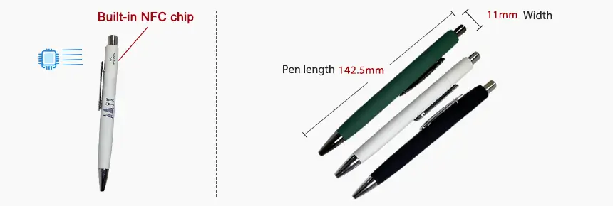 Size & design of RFIDSilicone NFC Pen RS-NP014