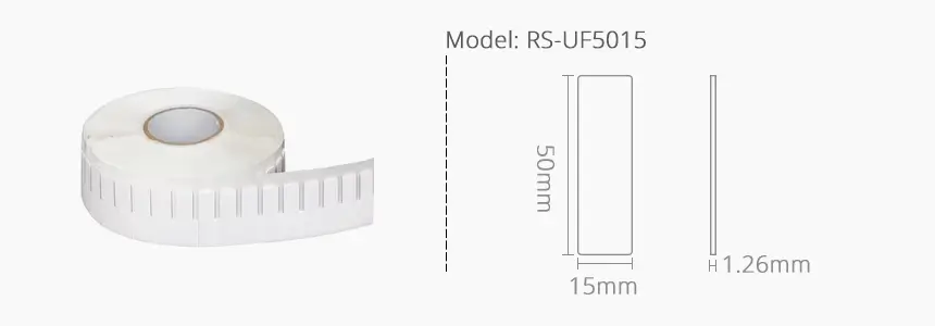 size of uhf flexible anti-metal tag rs-uf5015 size of uhf flexible anti-metal tag rs-uf5015