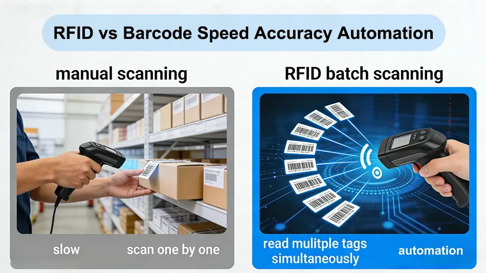 RFID vs Barcode Speed Accuracy Automation