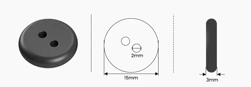 size of pps rfid laundry tag rs-rlt04