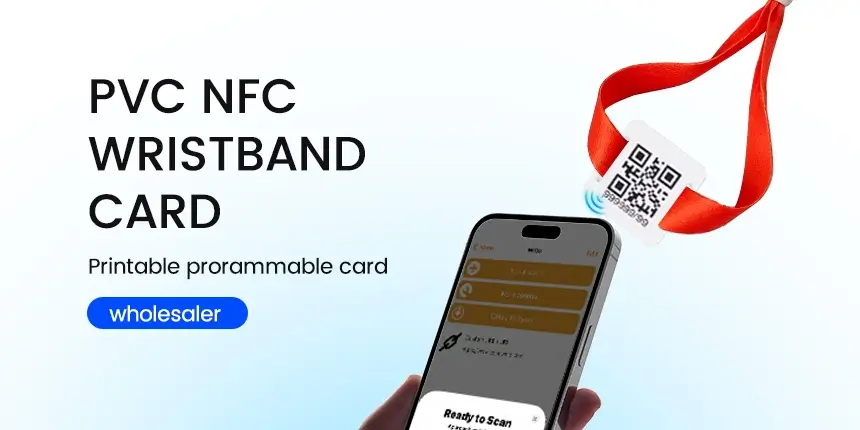 Factory Price Slider Custom NFC Card for Wristbands with QR Code