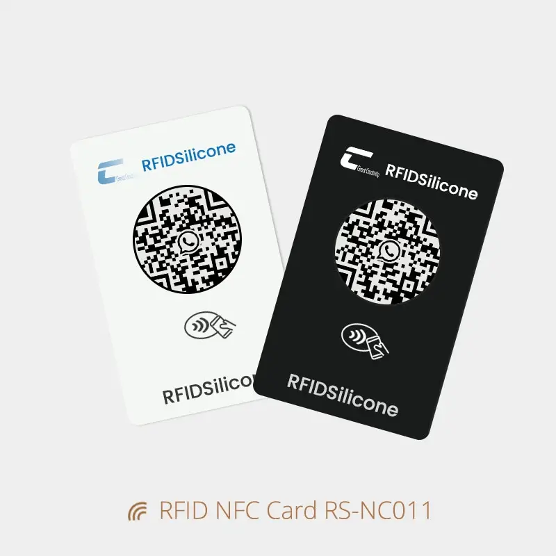 PVC NFC Tag Business Card with Logo & QR Code